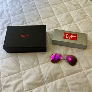 Ray Ban PINK AVIATOR FLASH LENSES